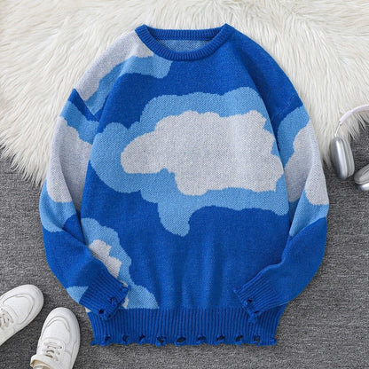 Jensen Abstract Knit Relaxed Sweater