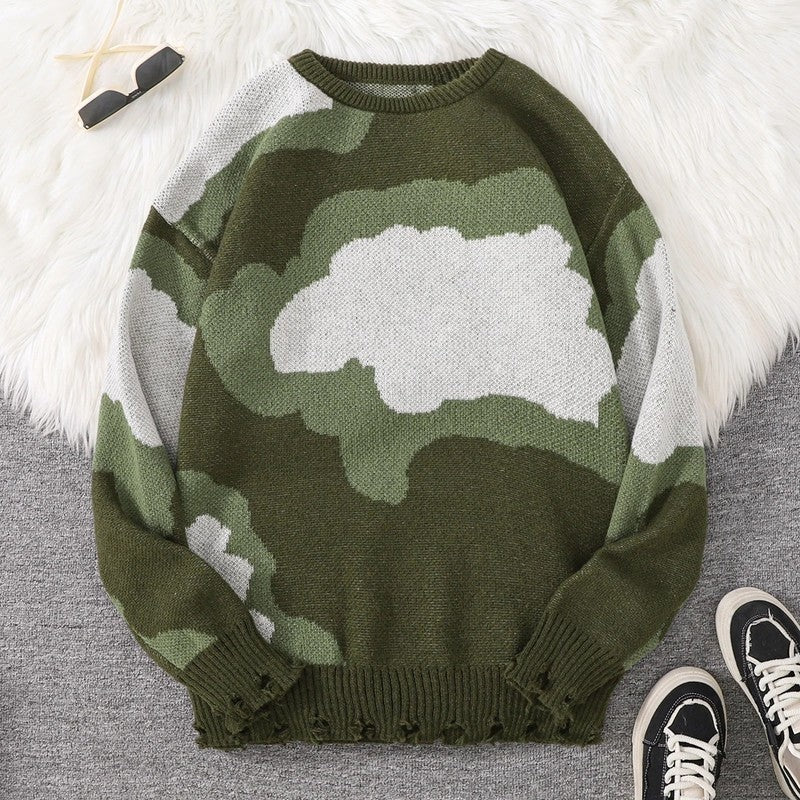 Jensen Abstract Knit Relaxed Sweater
