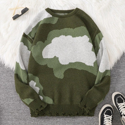 Jensen Abstract Knit Relaxed Sweater