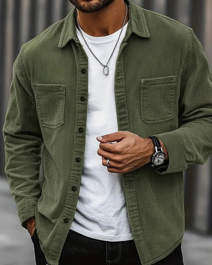 John Men's Corduroy Button-Up Shirt