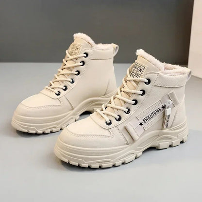 Julia Fleece Lined Platform Ankle Boots