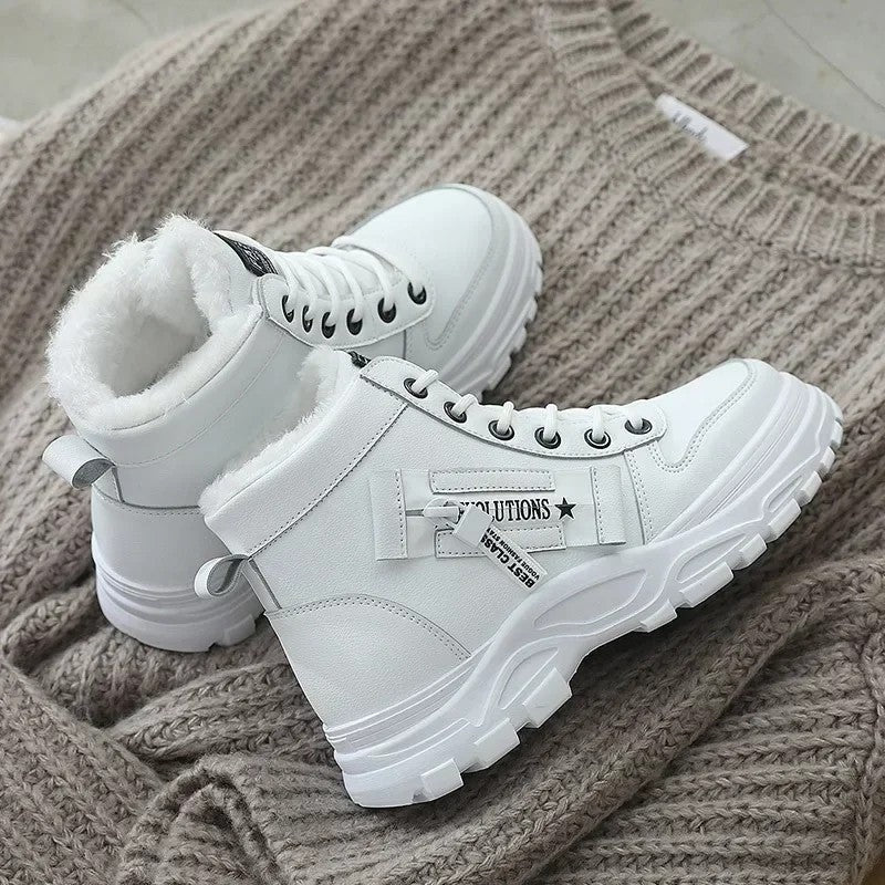 Julia Fleece Lined Platform Ankle Boots