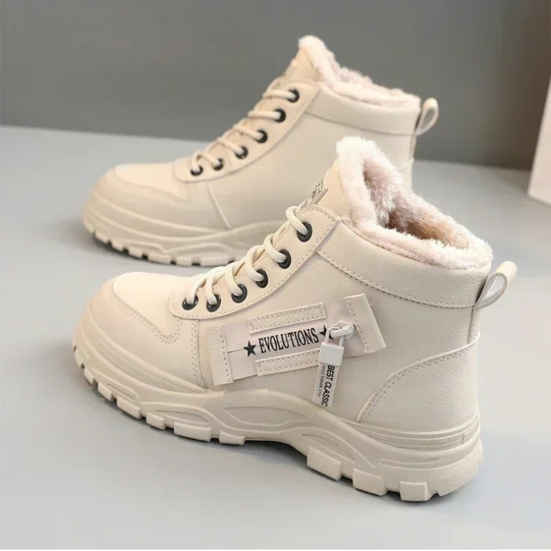 Julia Fleece Lined Platform Ankle Boots