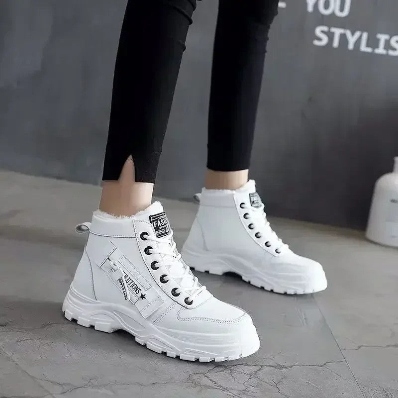 Julia Fleece Lined Platform Ankle Boots