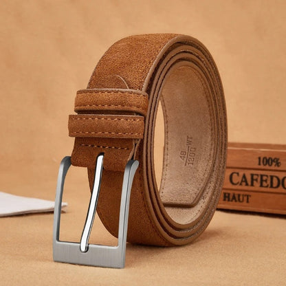 Kenneth Women's Suede Textured Square Buckle Belt