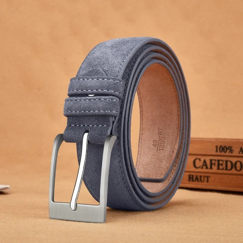 Kenneth Women's Suede Textured Square Buckle Belt