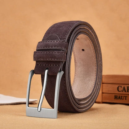 Kenneth Women's Suede Textured Square Buckle Belt