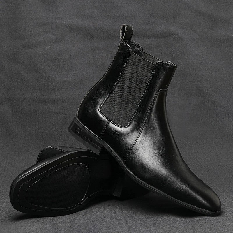 Lazaro Polished Elastic Chelsea Boots