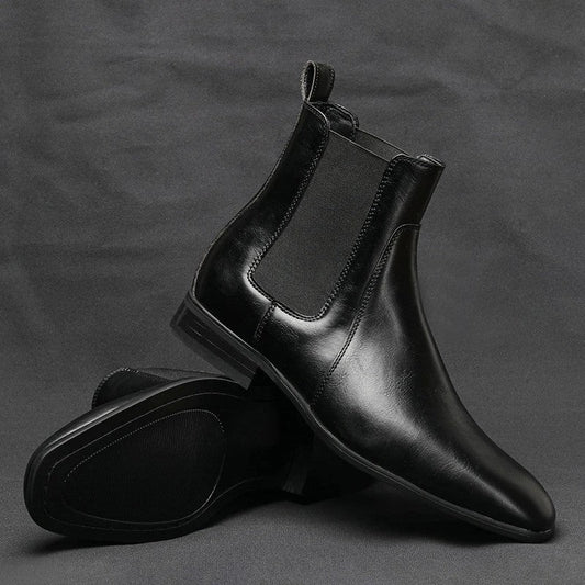 Lazaro Polished Elastic Chelsea Boots