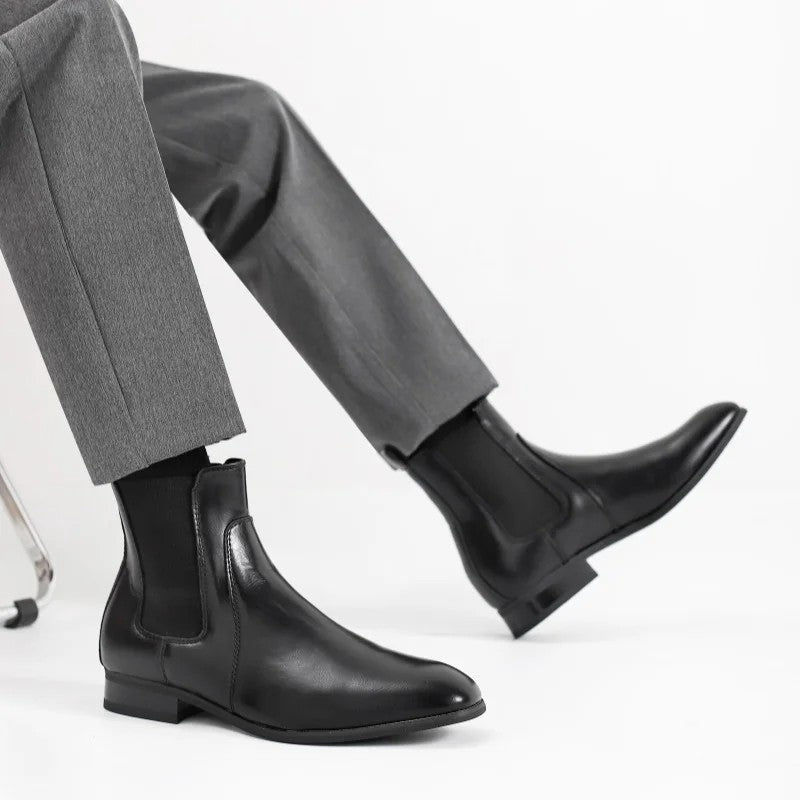 Lazaro Polished Elastic Chelsea Boots