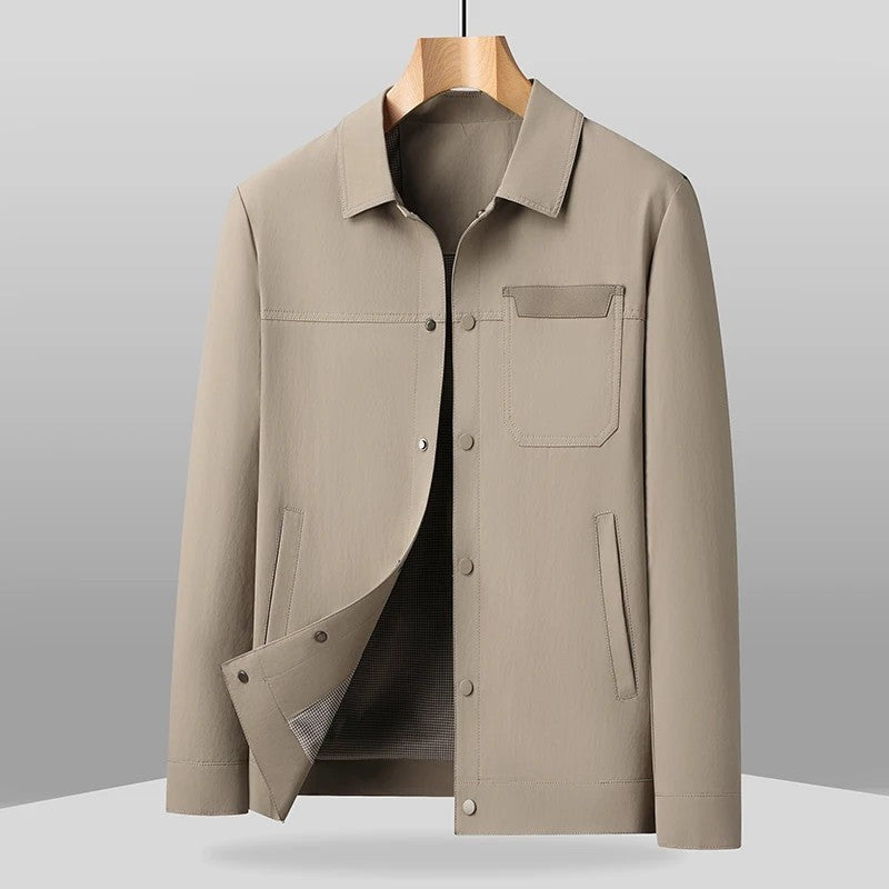 Lazaro Relaxed Lightweight Snap Jacket