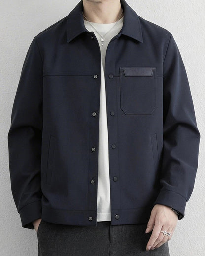 Lazaro Relaxed Lightweight Snap Jacket