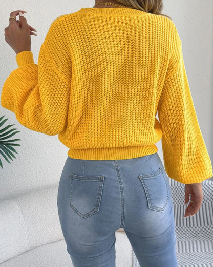 Leah Women's Textured Diamond Knit Sweater