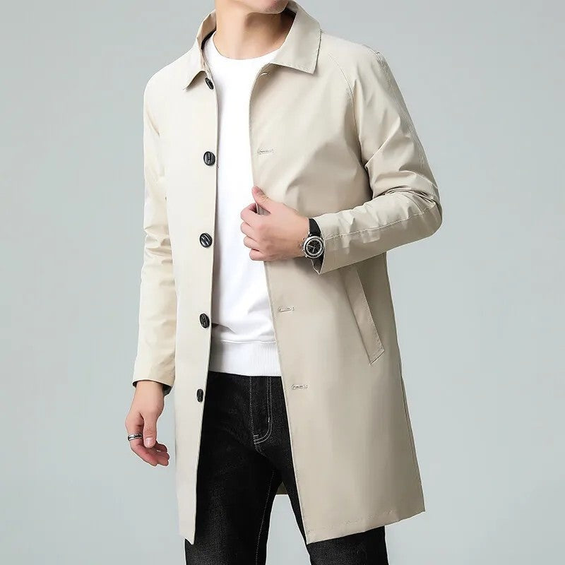 Levrox Relaxed Single-Breasted Car Coat