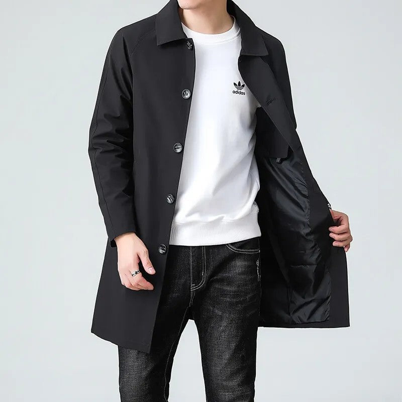 Levrox Relaxed Single-Breasted Car Coat
