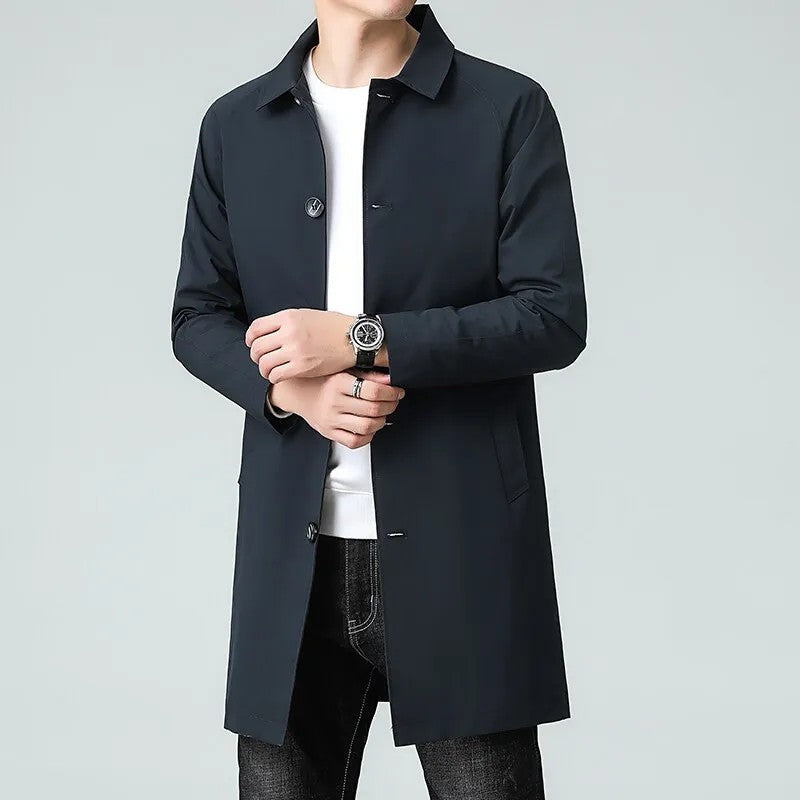 Levrox Relaxed Single-Breasted Car Coat