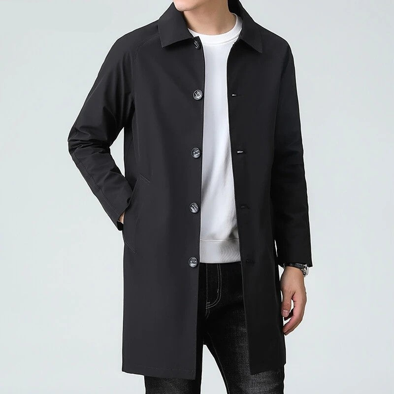 Levrox Relaxed Single-Breasted Car Coat