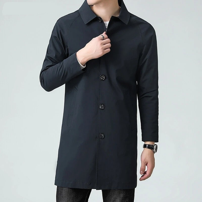 Levrox Relaxed Single-Breasted Car Coat