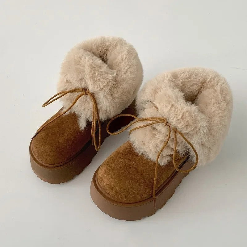 Lily Faux Fur Lined Lace-Up Winter Boots