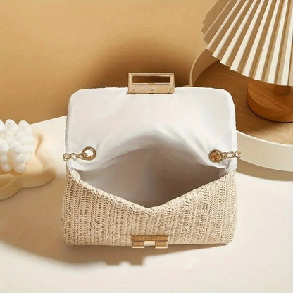Lirenne Woven Chain Crossbody Bag
