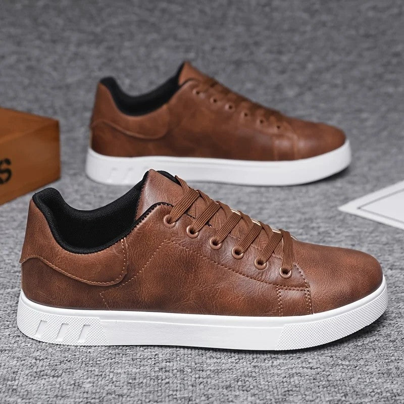 Lunari Low-Top Faux Leather Sneakers