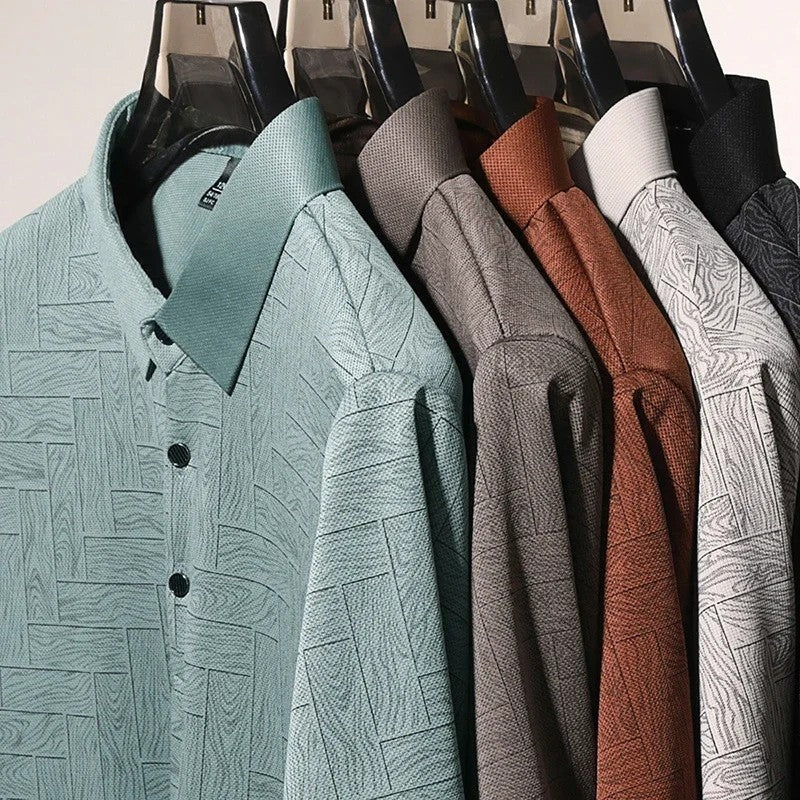Lunaro Textured Knit Relaxed Polo Shirt