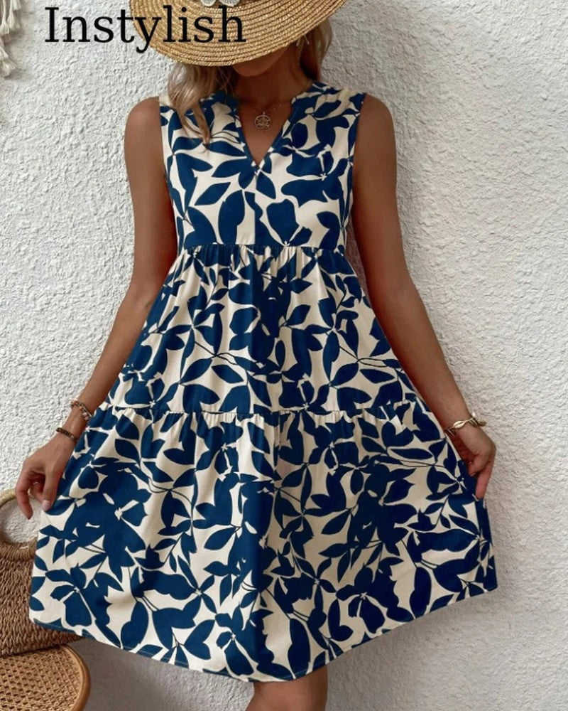 Lunira Relaxed Sleeveless Tiered Sundress