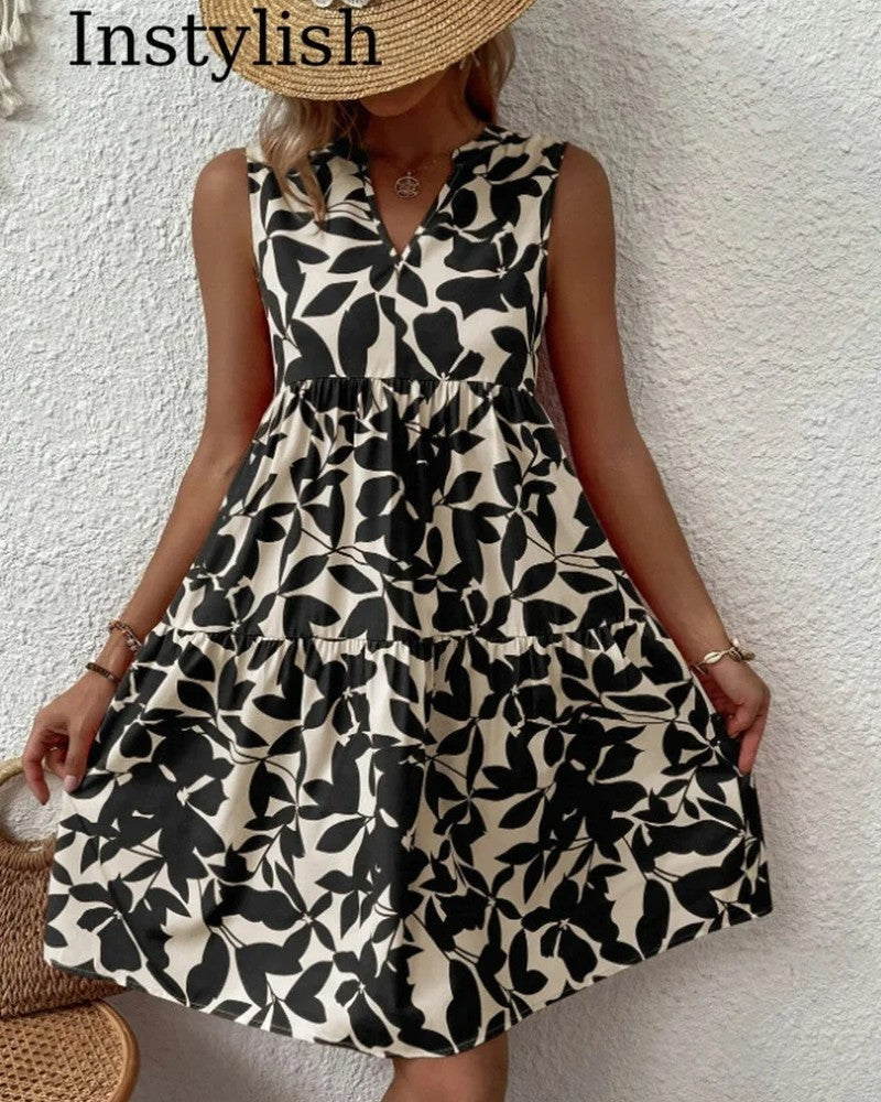 Lunira Relaxed Sleeveless Tiered Sundress