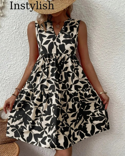 Lunira Relaxed Sleeveless Tiered Sundress