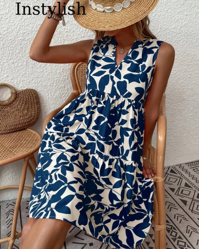 Lunira Relaxed Sleeveless Tiered Sundress