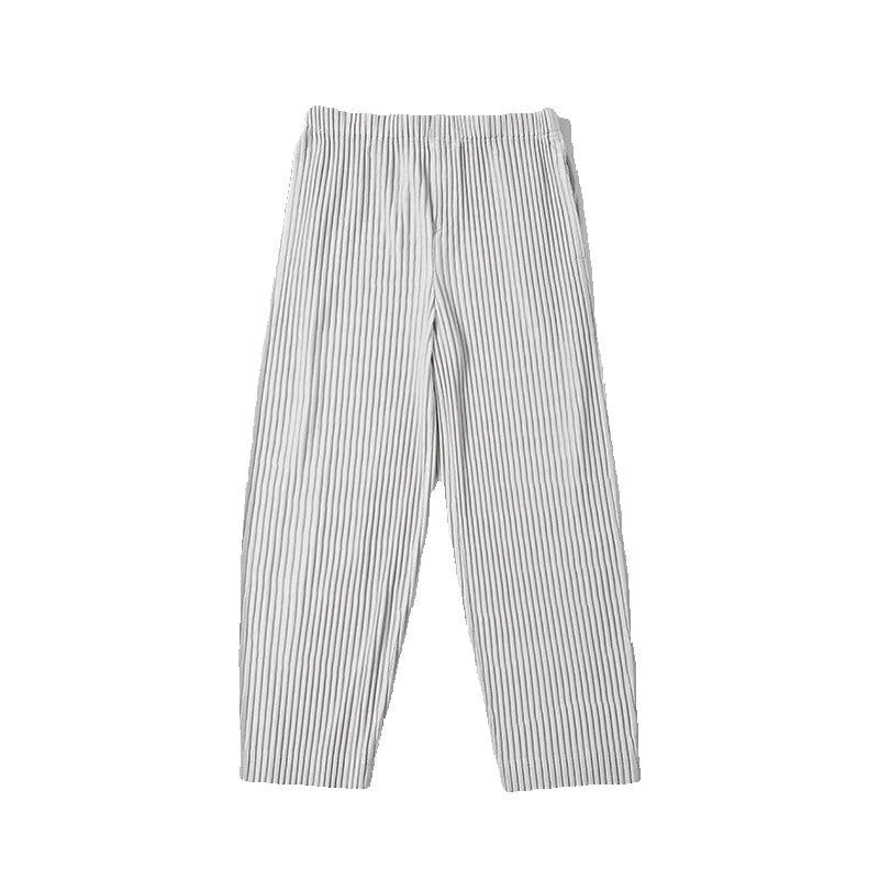Lunvik Relaxed Pleated Cropped Pants