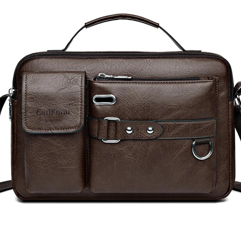 Magnus Men's Modern Multi-Pocket Messenger Bag