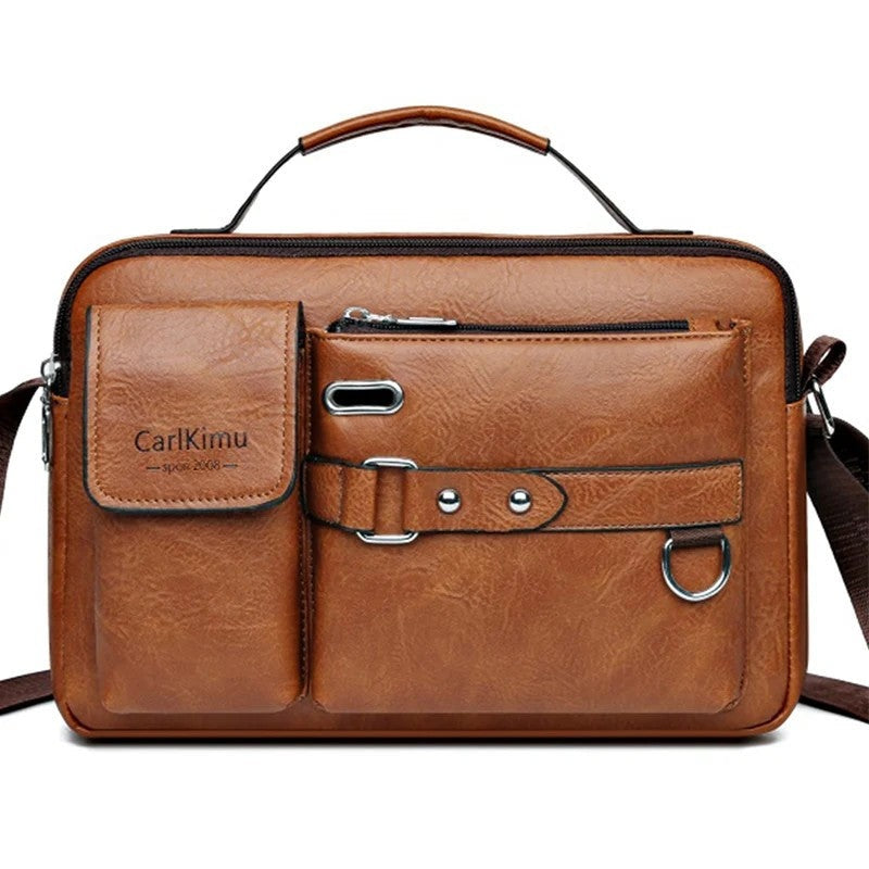 Magnus Men's Modern Multi-Pocket Messenger Bag