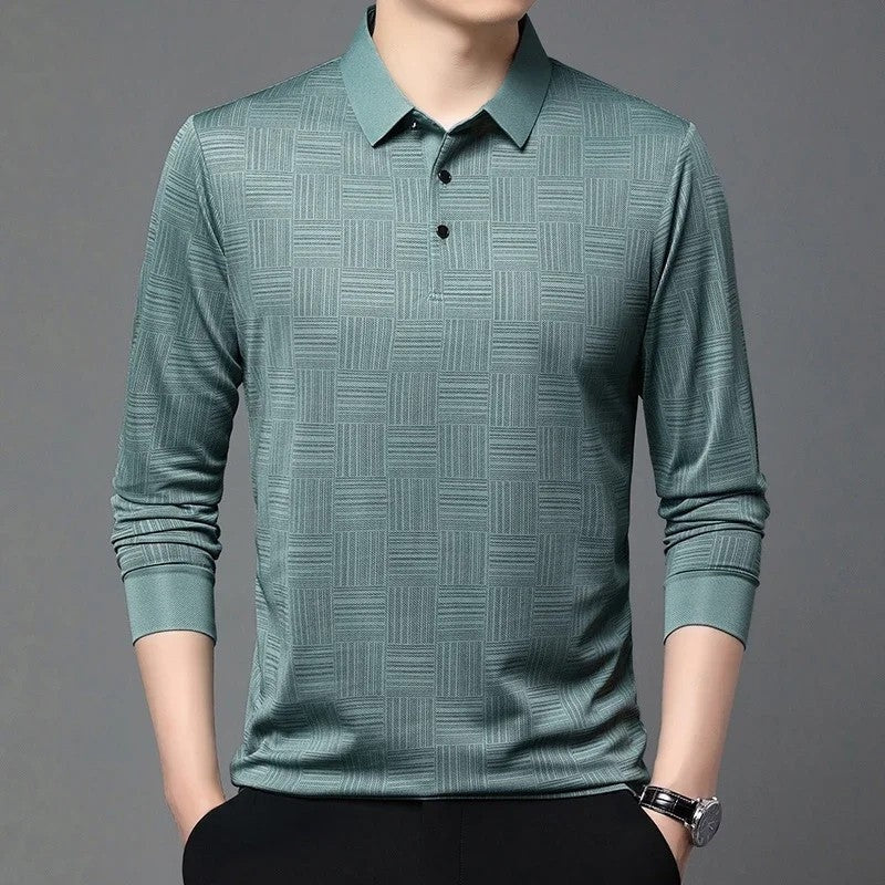 Marcus Men's Textured Knit Polo Shirt