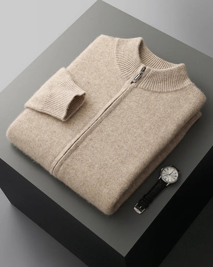 Marello Zip Collar Merino Wool Sweater
