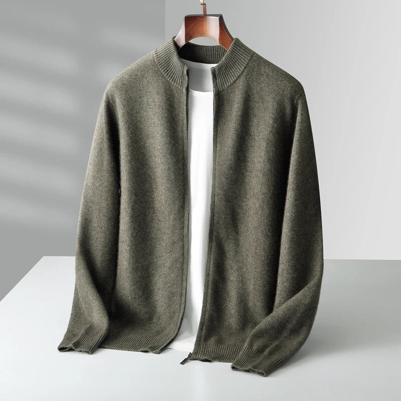 Marello Zip Collar Merino Wool Sweater