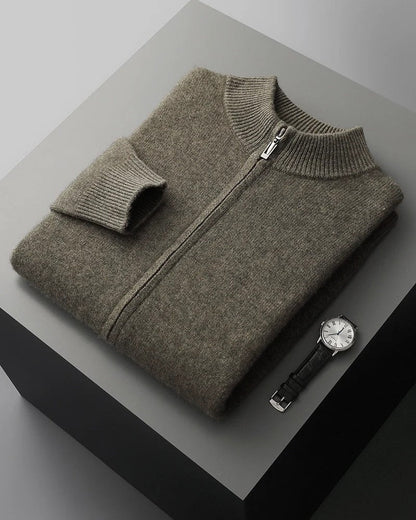 Marello Zip Collar Merino Wool Sweater