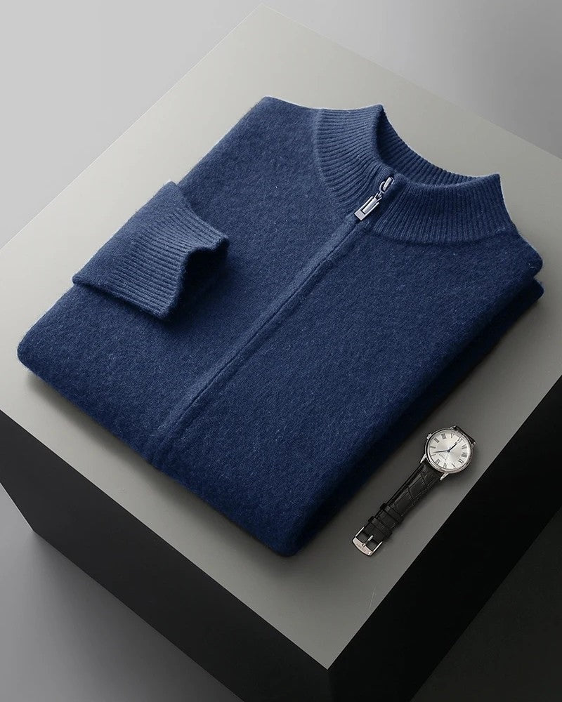 Marello Zip Collar Merino Wool Sweater