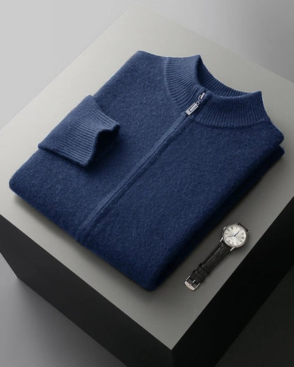 Marello Zip Collar Merino Wool Sweater