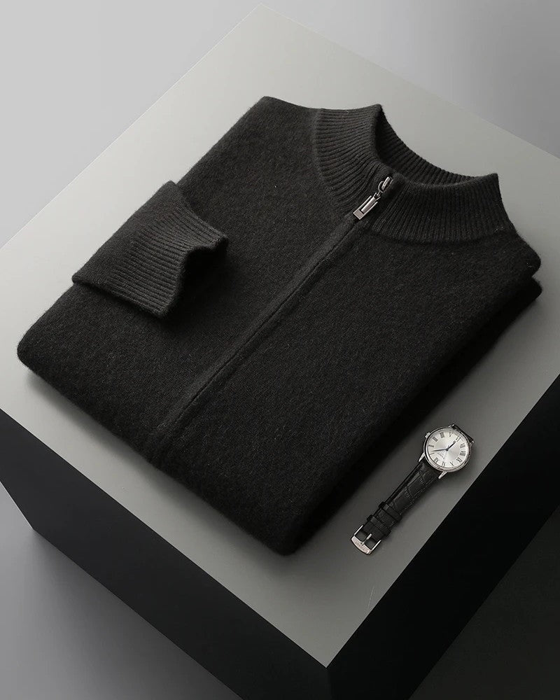 Marello Zip Collar Merino Wool Sweater