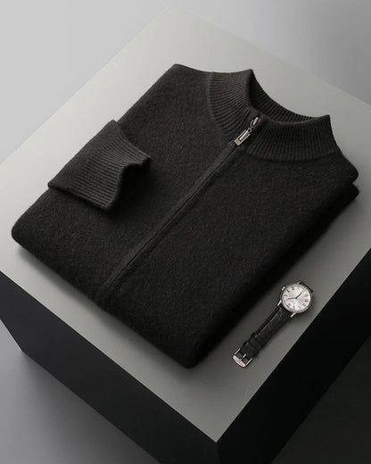 Marello Zip Collar Merino Wool Sweater
