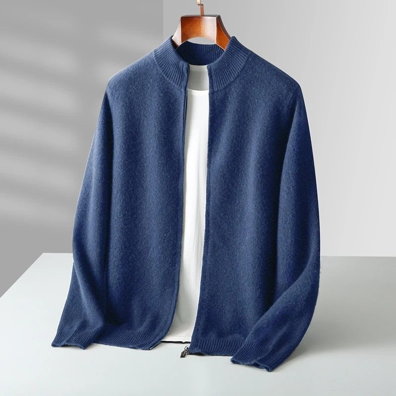 Marello Zip Collar Merino Wool Sweater