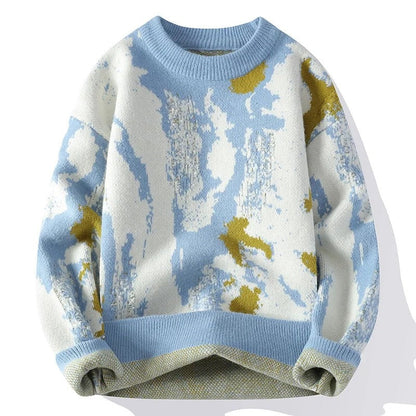 Maren Abstract Knit Crewneck Sweater