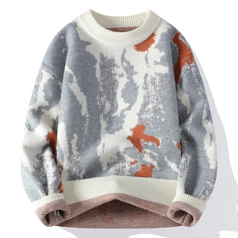 Maren Abstract Knit Crewneck Sweater