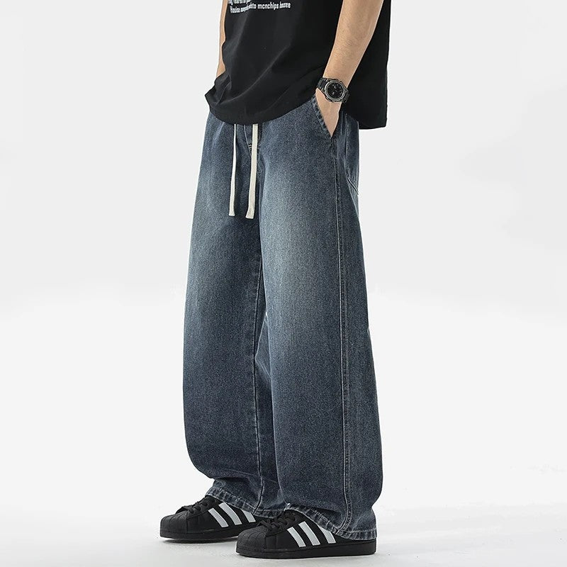 Maretti Relaxed Wide-Leg Denim Pants