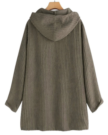 Margaret Ribbed Hooded Zip Jacket