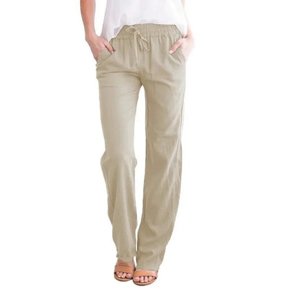 Mariel Relaxed Drawstring Linen Pants