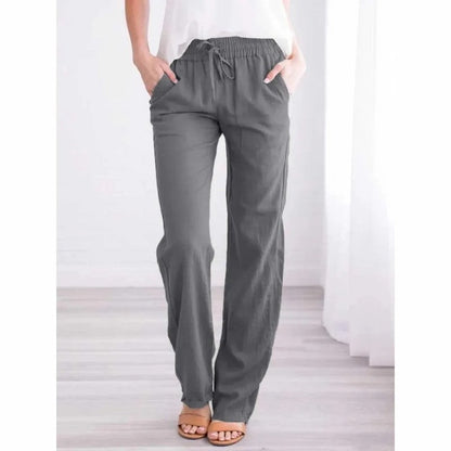 Mariel Relaxed Drawstring Linen Pants