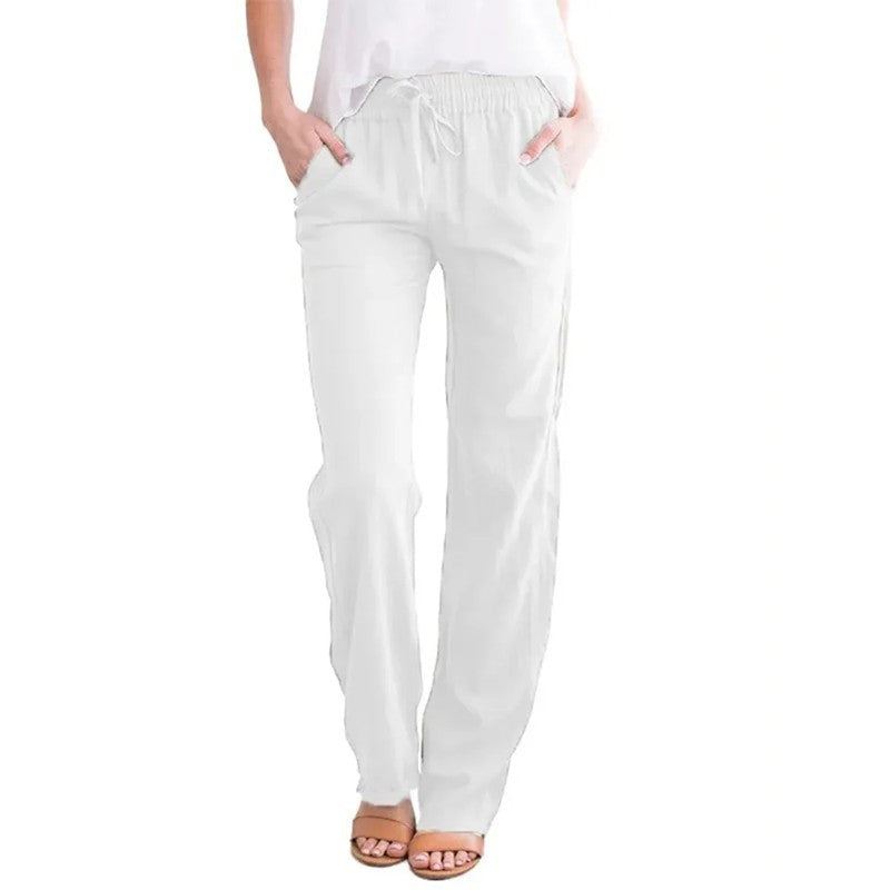 Mariel Relaxed Drawstring Linen Pants