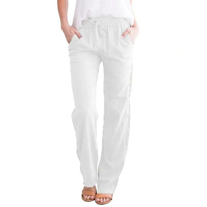 Mariel Relaxed Drawstring Linen Pants